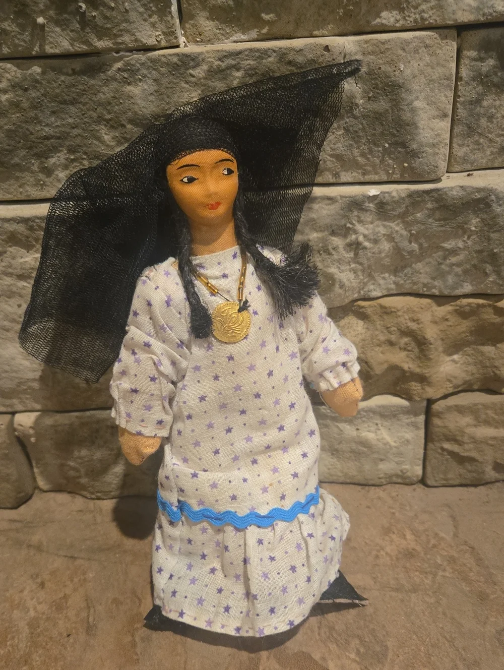 Vintage Handmade Souviner Doll From Turkey